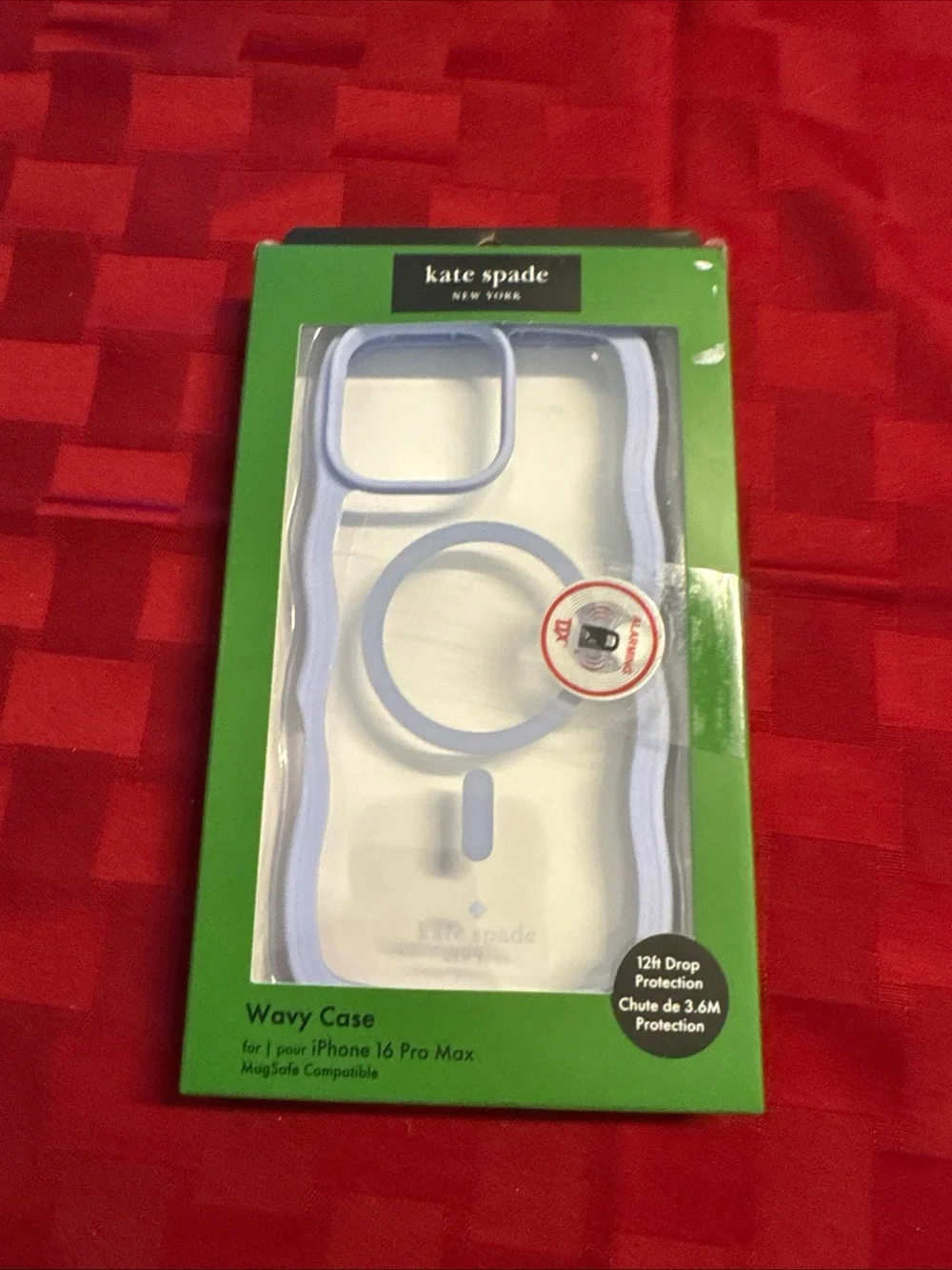 kate spade pale blue wavy iPhone 16 Pro Max case